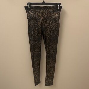 SPANX Animal Print Leggings - Brown and Black